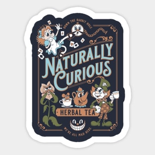 Naturally Curious - Cartoon Alice in Wonderland - Herbal Tea Sticker